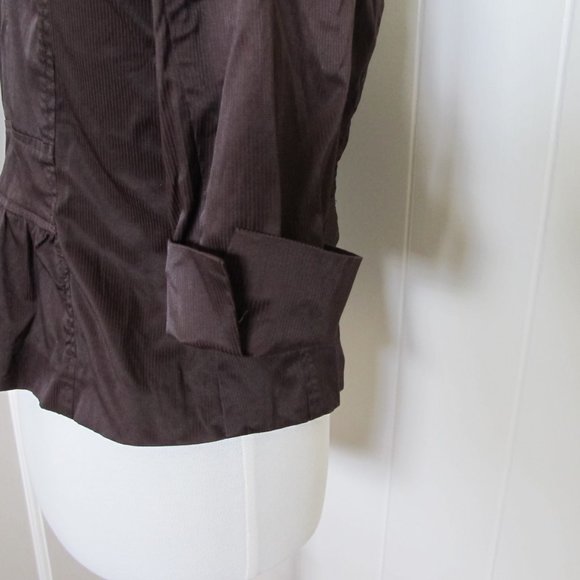 Aziz | Chocolate Half Sleeve Blazer - Picture 5 of 13